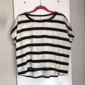 Lace striped top